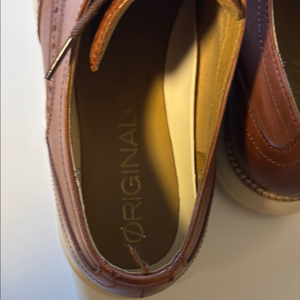 Men's ØriginalGrand Wingtip Oxfords Dress Shoes Cole Hann 11.5 Wide (worn twice) - Picture 3 of 12